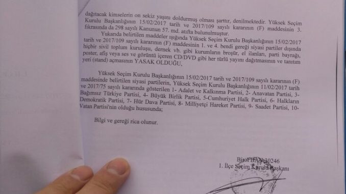 samsun 1. ilçe seçim kurulu kararı