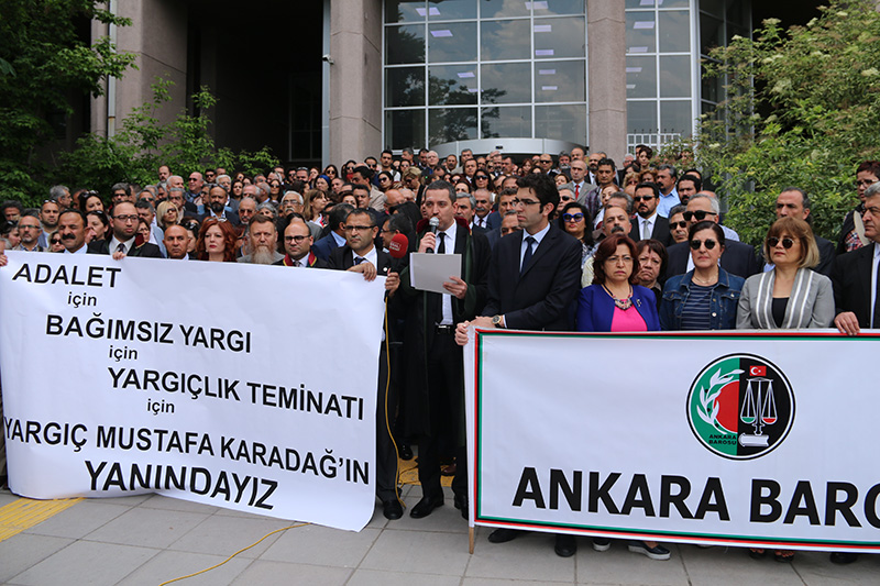 Hakim Mustafa Karadağ’ın sürgün edilmesi Ankara’da protesto edildi