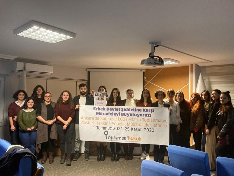 Toplumsal Hukuk Kadın, “Ankara’da Kadın ve LGBTİ+’ların Toplanma ve Gösteri Hakkına Yönelik Müdahaleler Raporu” yayımladı Toplumsal Hukuk Kadın, “Ankara’da Kadın ve LGBTİ+’ların Toplanma ve Gösteri Hakkına Yönelik Müdahaleler Raporu” yayımladı
